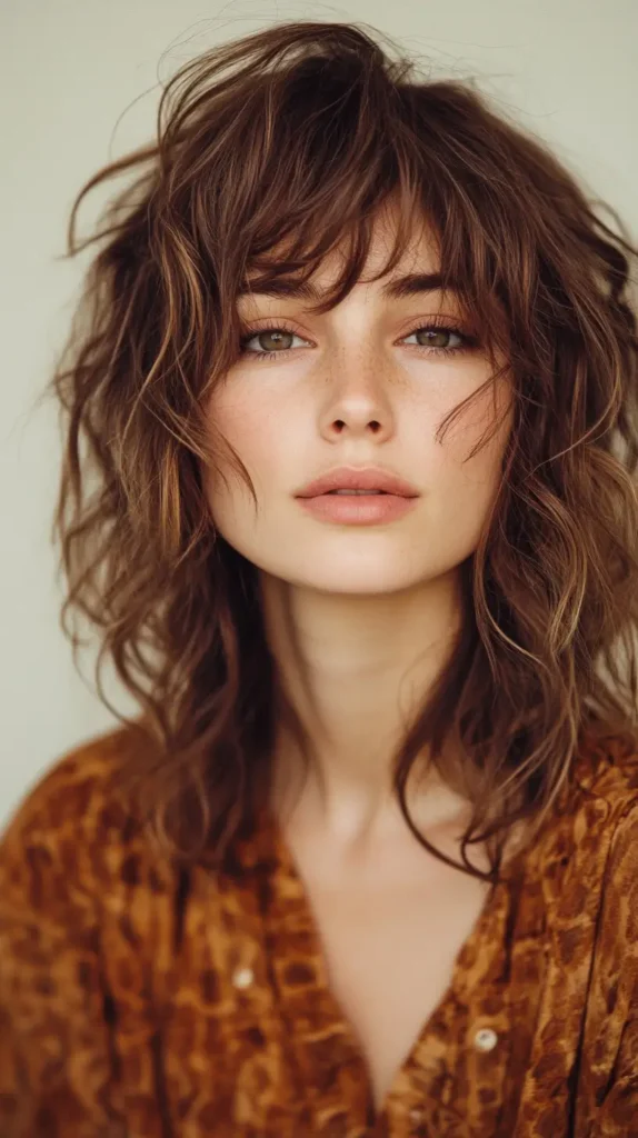 Shaggy Cut mit Pony