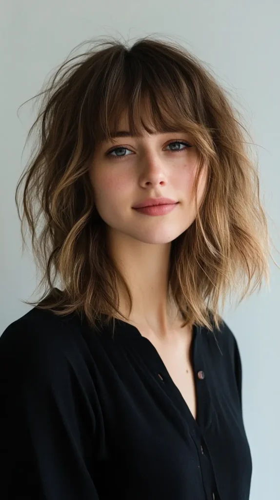 Shaggy Cut mit Pony