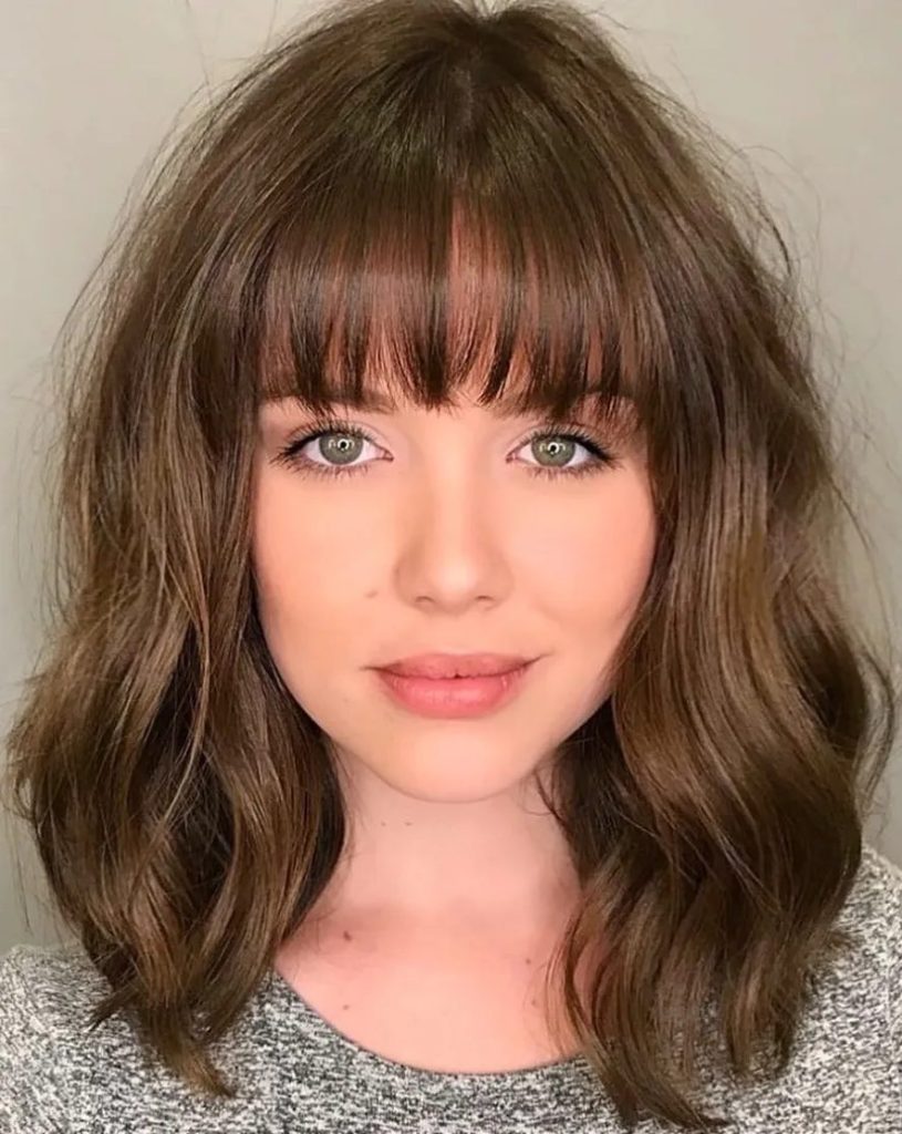 Braune Midi-Locken
