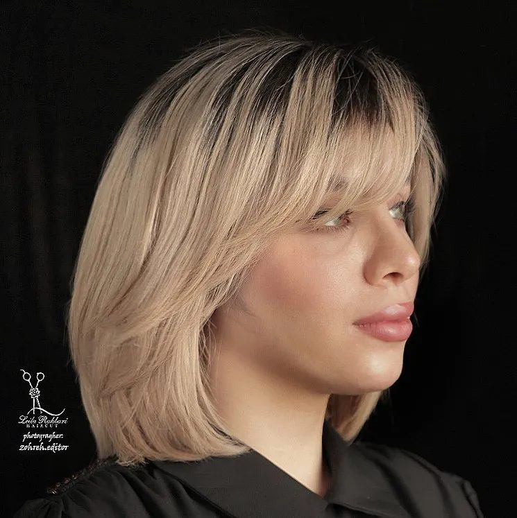 Gestufter Longbob mit seitlichem Pony