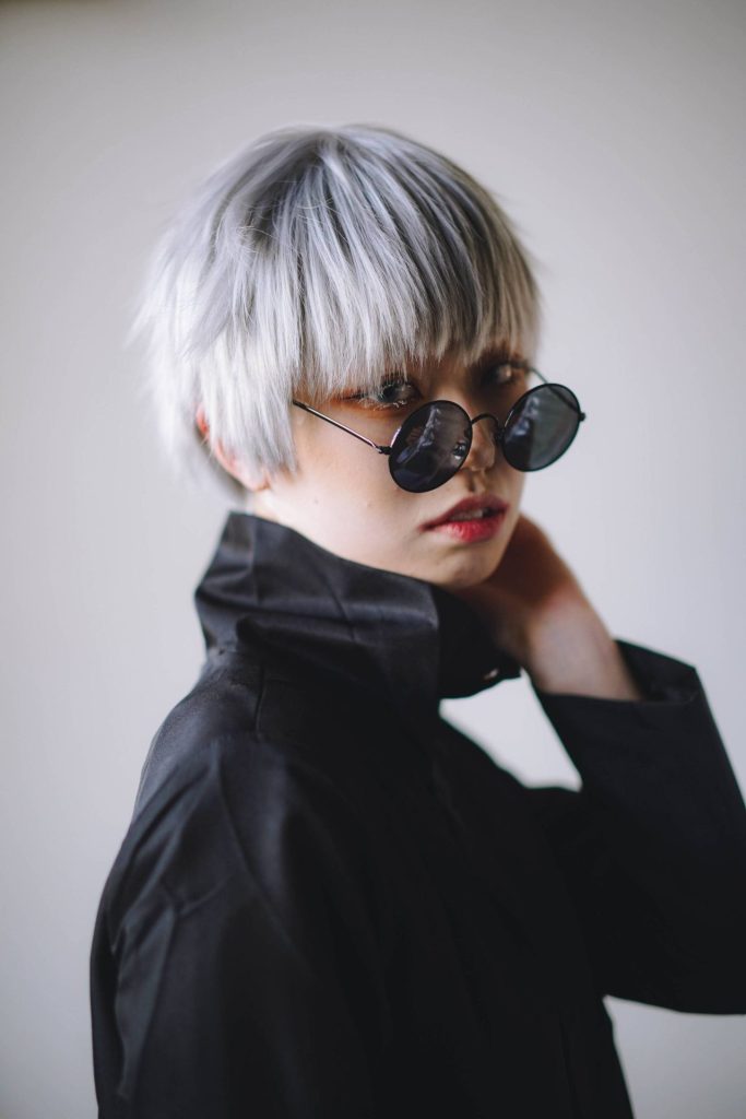 Platin-Pixie-Bob-Schnitt für Frauen